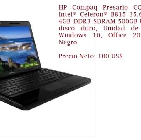 HP Compaq Presario CQ43-410LA Intel&reg; Celeron&reg; B815 35.6 cm (14") 4GB D