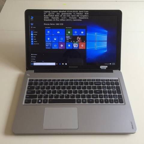 Laptop Lenovo IdeaPad U510-20191 Intel Core
i5- 3317U 3ra generaci&oacute;n (