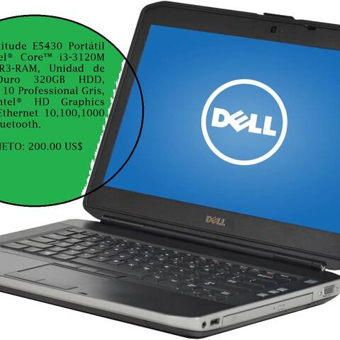 DELL Latitude E5430 Port&aacute;til (14") Intel&reg;
Core&trade; i3-3120M 8GB DDR3-RAM,