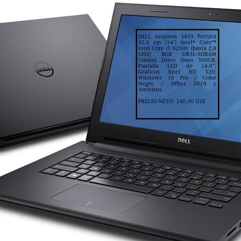 DELL Inspiron 3459 Port&aacute;til 35,6 cm (14") Intel&reg;
Core&trade; Intel Core i5 6